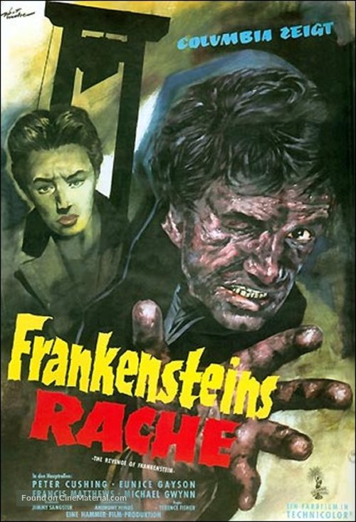 The Revenge of Frankenstein - German Movie Poster