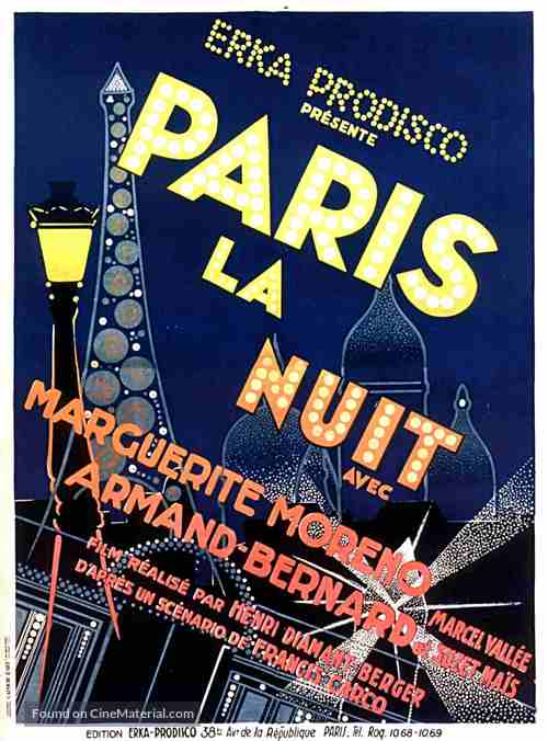 Paris la nuit - French Movie Poster