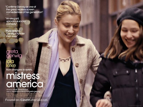 Mistress America - British Movie Poster