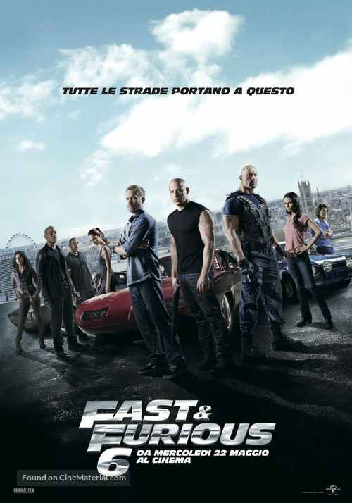 Fast &amp; Furious 6 - Italian Movie Poster