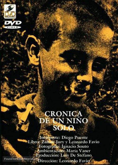 Cr&oacute;nica de un ni&ntilde;o solo - Argentinian DVD movie cover