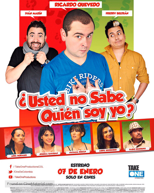 Usted No Sabe Quien Soy Yo? - Colombian Movie Poster