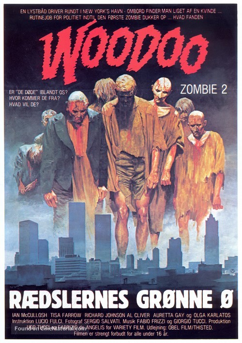 Zombi 2 - Danish Movie Poster