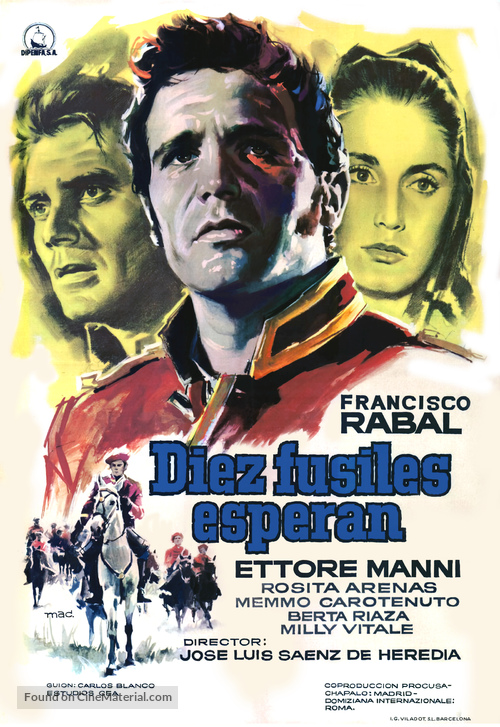 Diez fusiles esperan - Spanish Movie Poster