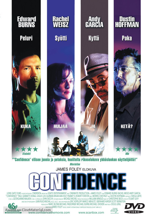 Confidence - Finnish DVD movie cover