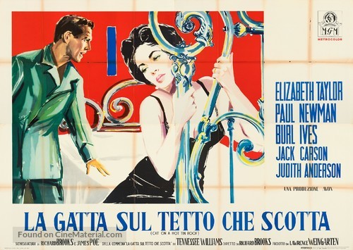 Cat on a Hot Tin Roof - Italian Movie Poster