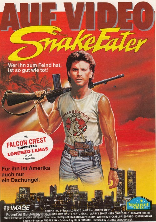 Snake Eater - German Video release movie poster