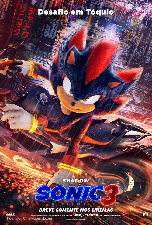 Sonic the Hedgehog 3 - Brazilian Movie Poster