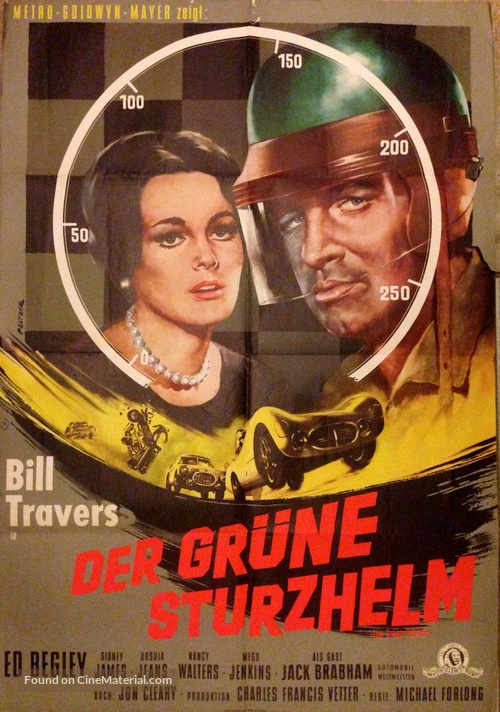 The Green Helmet - German Movie Poster