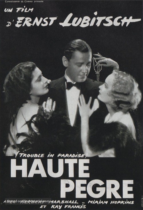 Trouble in Paradise - French Movie Poster