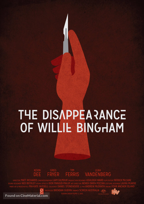 The Disappearance of Willie Bingham - Australian Movie Poster