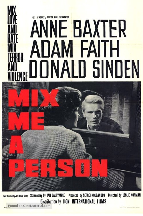 Mix Me a Person - British Movie Poster