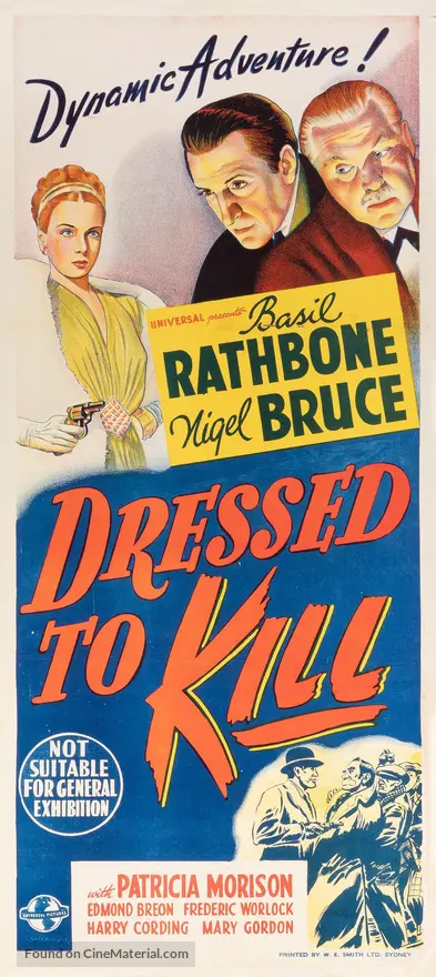 Dressed to Kill (1946) Australian movie poster Dressed to Kill (1946) Australian movie poster