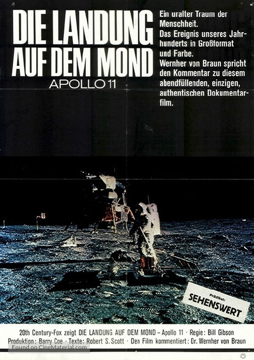 Footprints on the Moon: Apollo 11 - German Movie Poster