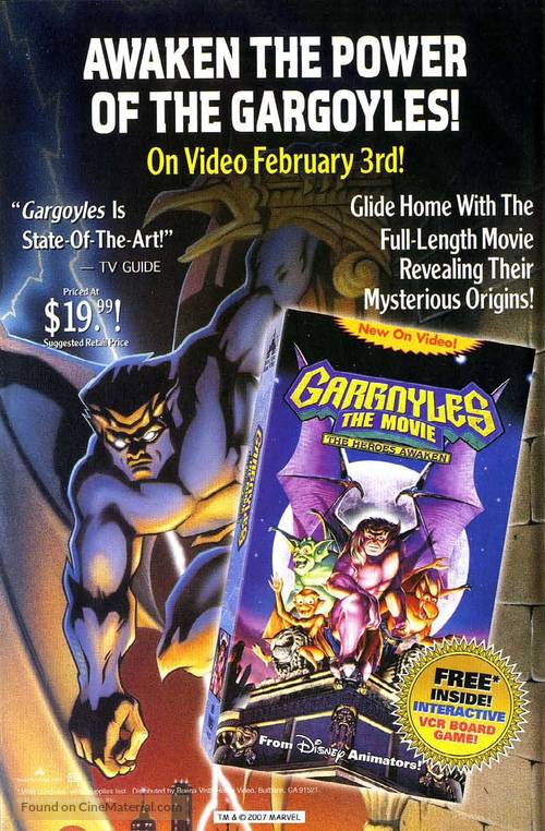 Gargoyles the Movie: The Heroes Awaken - Video release movie poster