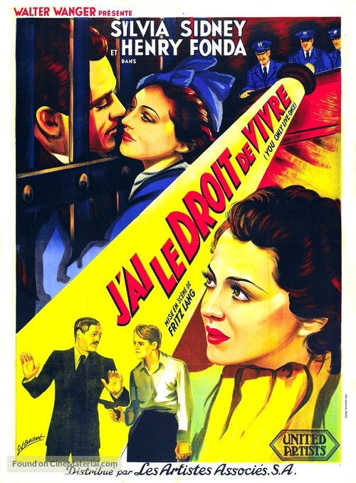 You Only Live Once - French Movie Poster