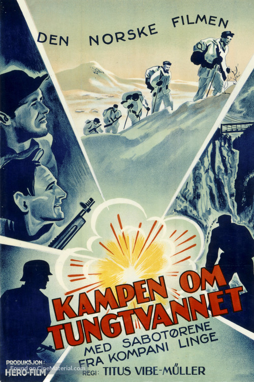 Kampen om tungtvannet - Norwegian Movie Poster