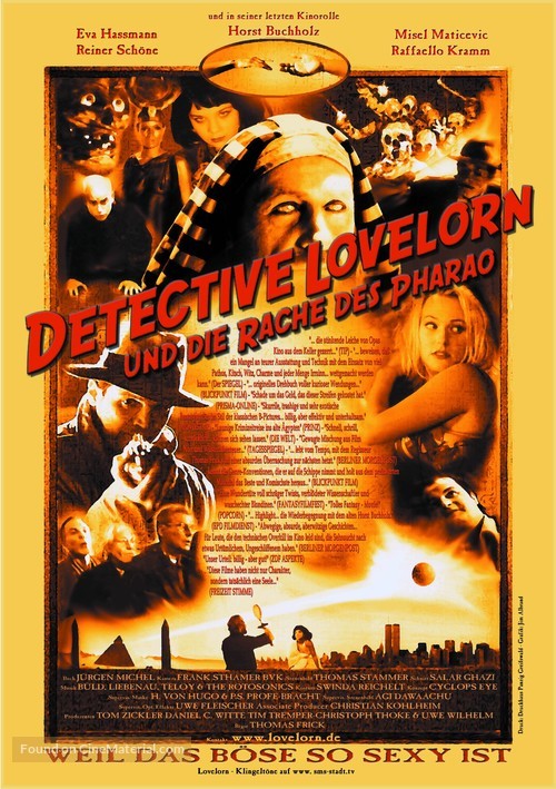 Detective Lovelorn und die Rache des Pharao - German Movie Poster