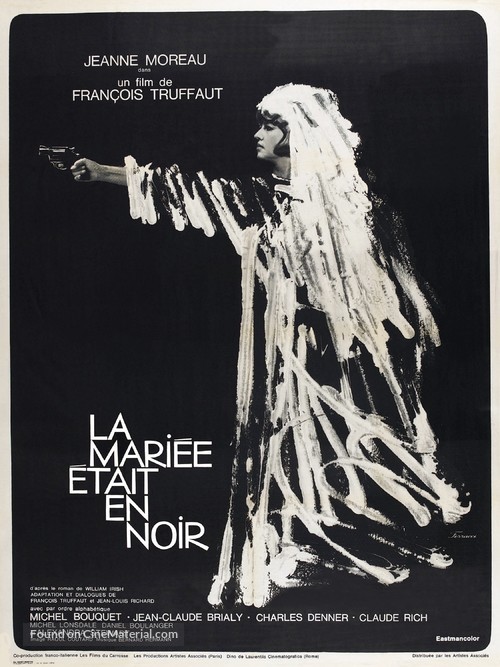 La mari&eacute;e &eacute;tait en noir - French Movie Poster