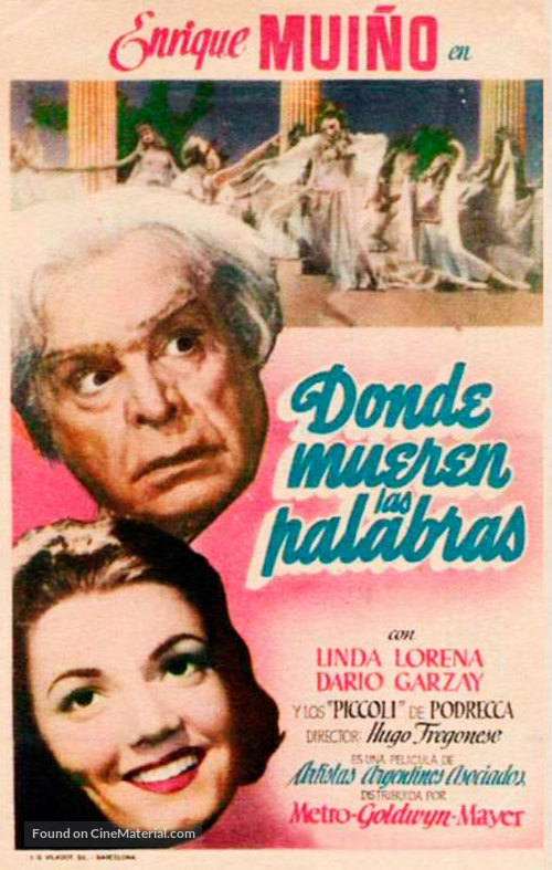 Donde mueren las palabras - Spanish Movie Poster