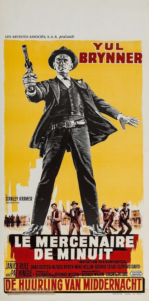 Invitation to a Gunfighter - Belgian Movie Poster