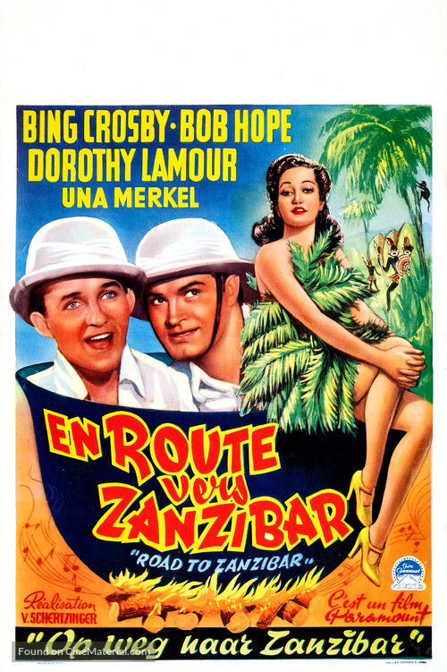 Road to Zanzibar - Belgian Movie Poster