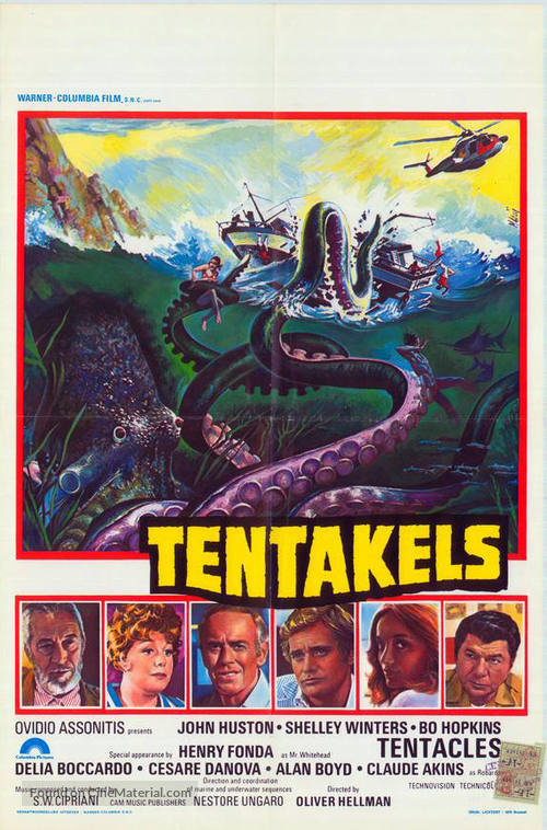 Tentacoli - Belgian Movie Poster