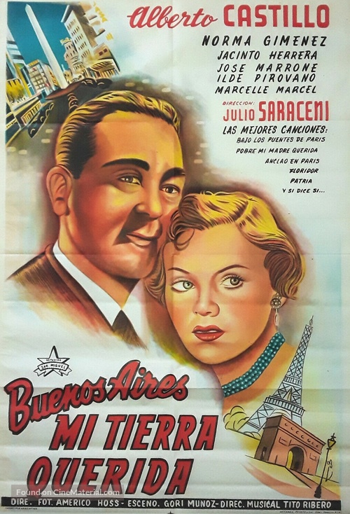 Buenos Aires, mi tierra querida - Argentinian Movie Poster