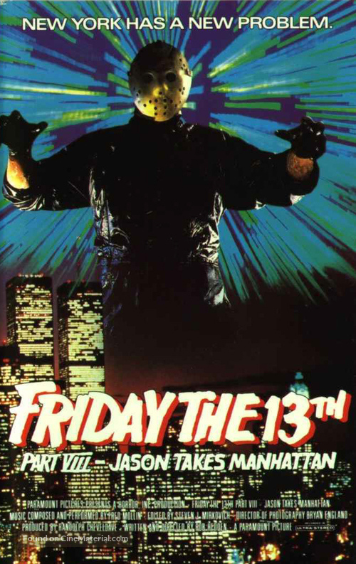 Friday the 13th Part VIII: Jason Takes Manhattan - VHS movie cover