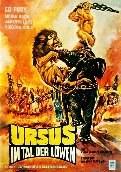 Ursus nella valle dei leoni - German Movie Poster