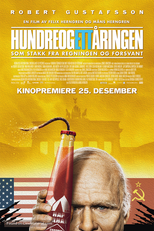 Hundraett&aring;ringen som smet fr&aring;n notan och f&ouml;rsvann - Norwegian Movie Poster