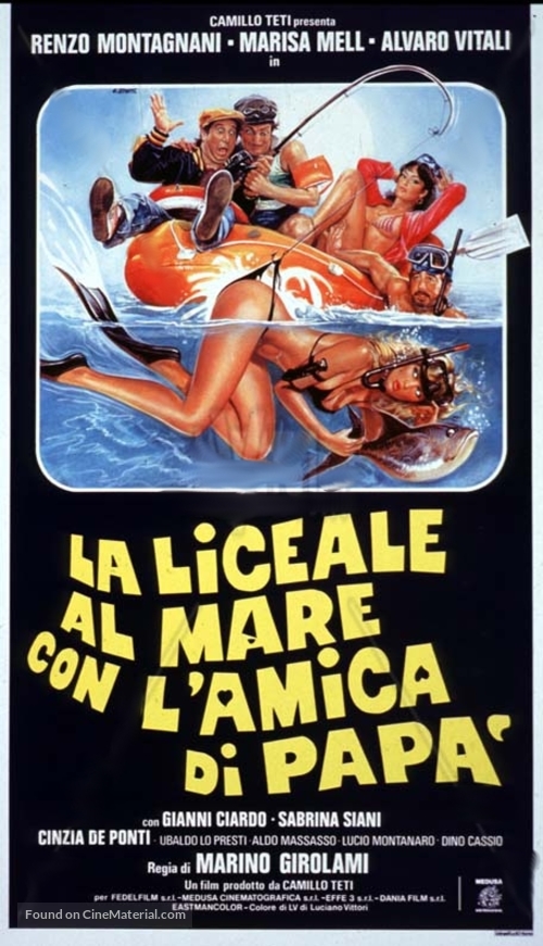 La liceale al mare con l&#039;amica di pap&agrave; - Italian Movie Poster