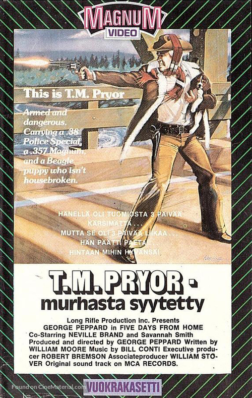 Five Days from Home - Finnish VHS movie cover