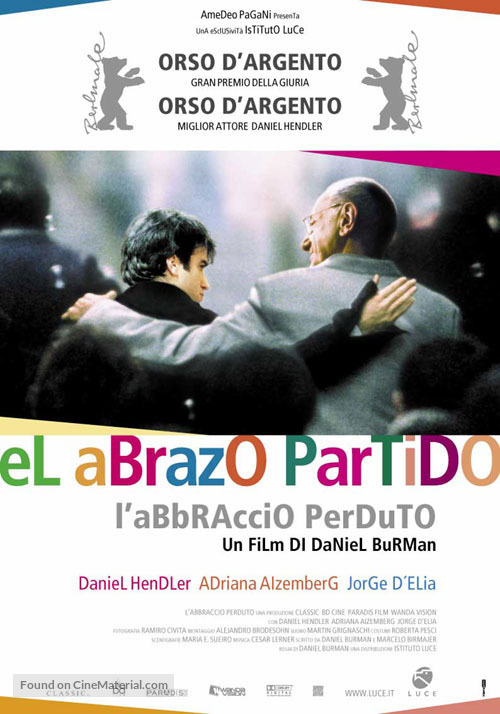 El abrazo partido - Italian Movie Poster
