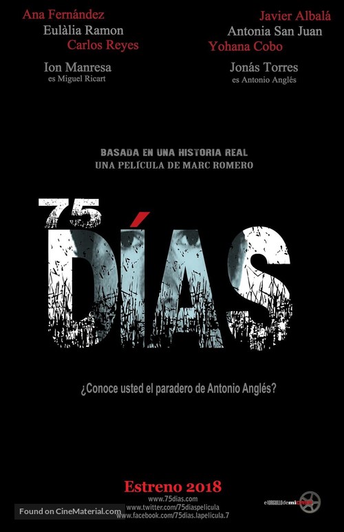 75 d&iacute;as - Spanish Movie Poster