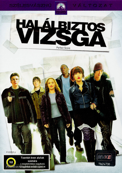 The Perfect Score - Hungarian DVD movie cover