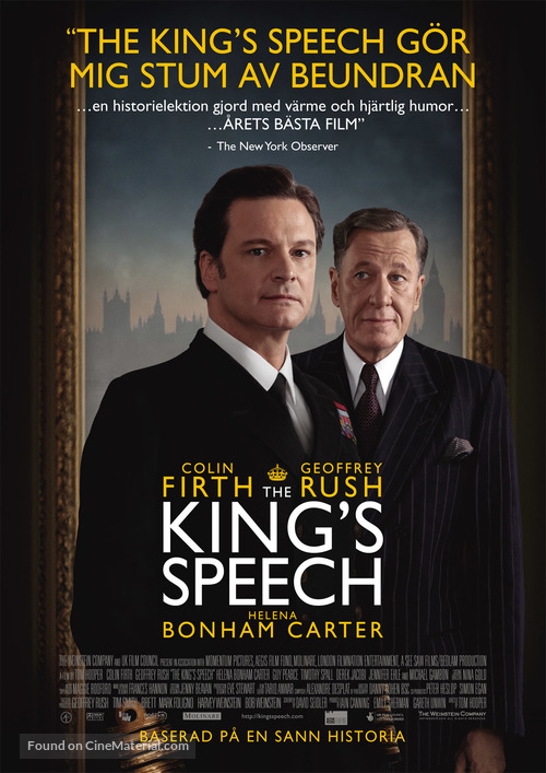 The King&#039;s Speech - Swedish Movie Poster