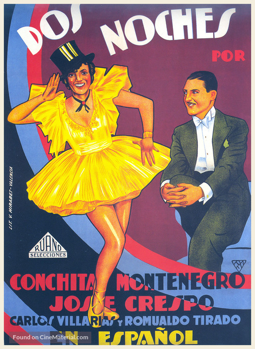 Dos noches - Spanish Movie Poster