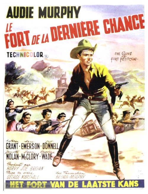 The Guns of Fort Petticoat - Belgian Movie Poster