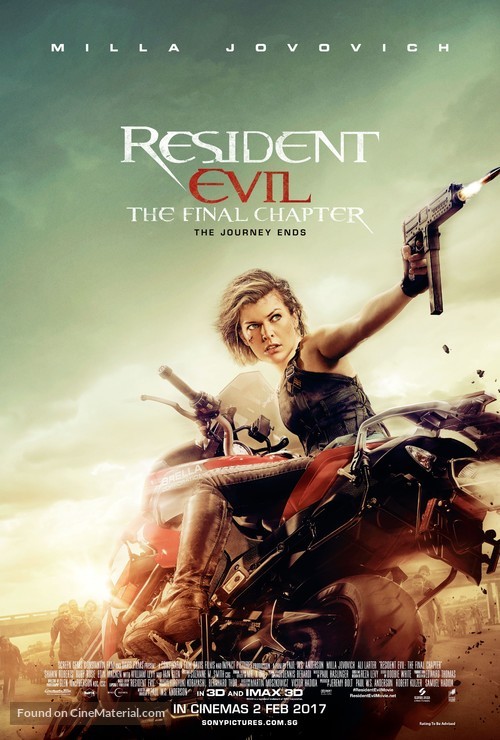 Resident Evil: The Final Chapter - Singaporean Movie Poster