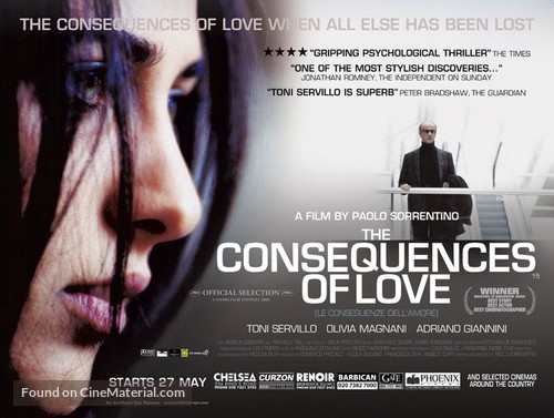 Conseguenze dell&#039;amore, Le - British Movie Poster