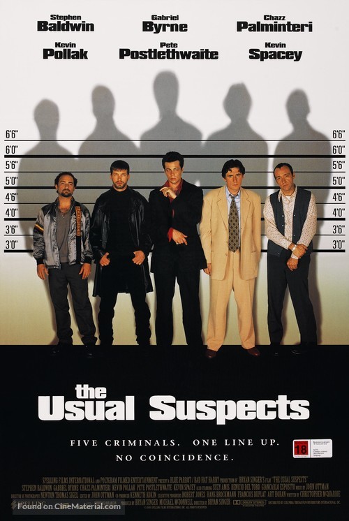 The Usual Suspects - New Zealand Movie Poster
