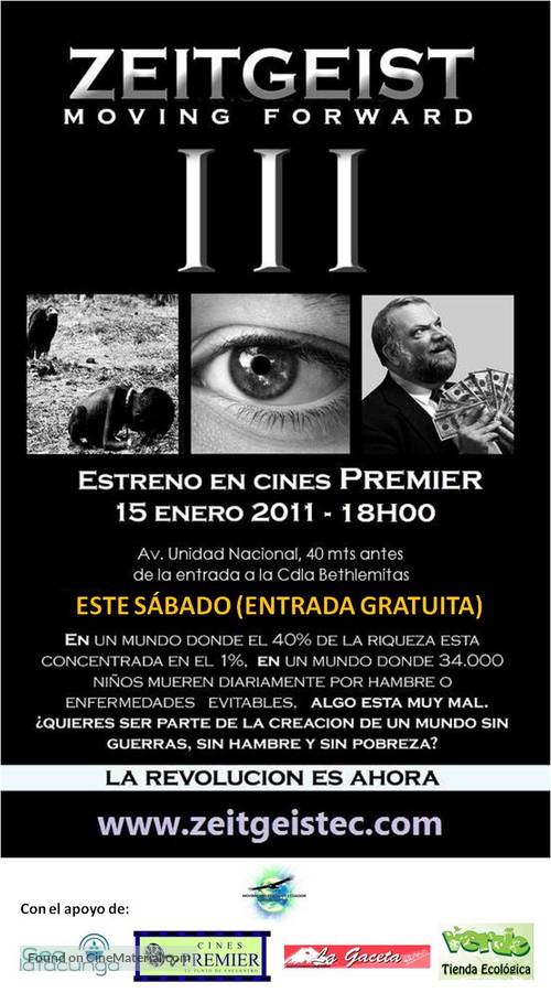 Zeitgeist: Moving Forward - Ecuadorian Movie Poster