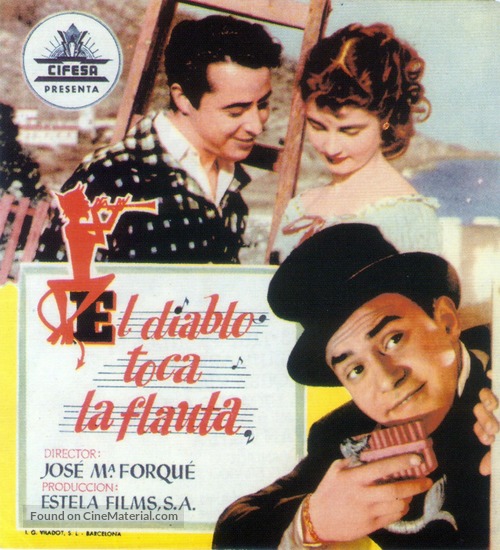 El diablo toca la flauta - Spanish Movie Poster