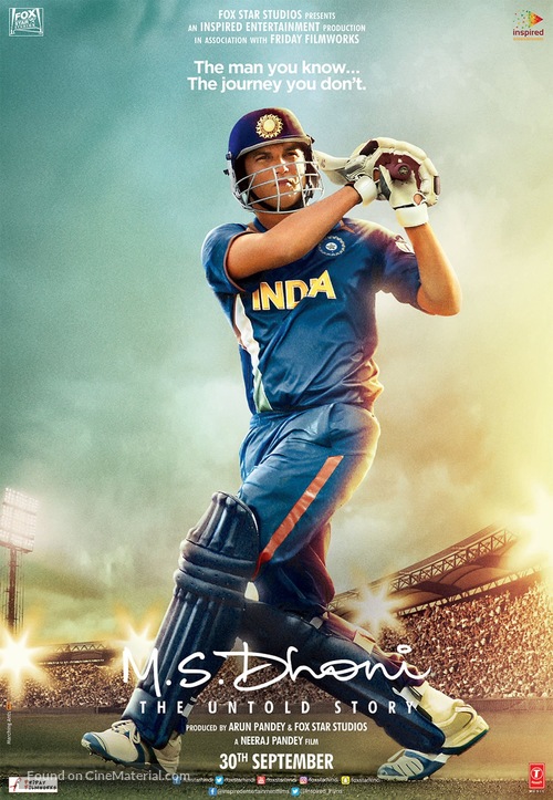 M.S Dhoni: The Untold Story - Indian Movie Poster