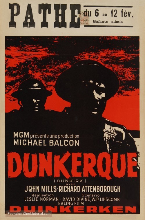 Dunkirk - Belgian Movie Poster