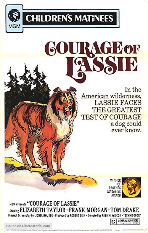 Courage of Lassie - Re-release movie poster
