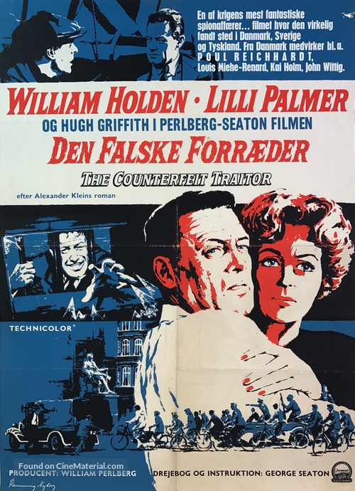 The Counterfeit Traitor - Danish Movie Poster
