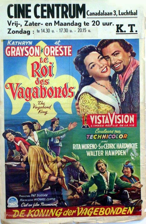 The Vagabond King - Belgian Movie Poster