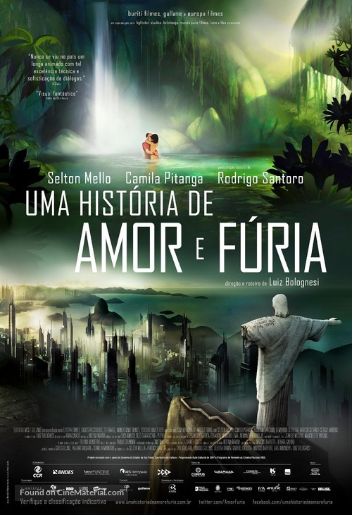 Uma Hist&oacute;ria de Amor e F&uacute;ria - Brazilian Movie Poster